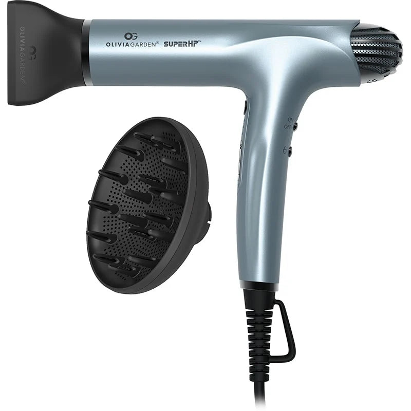 Olivia Garden SuperHP Professional Hair Dryer 1875W with 3 FREE Brushes