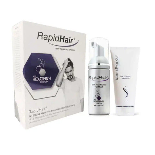RapidHair Anti-Thinning Treatment Pack with Dermatological Volumizing Shampoo – Male