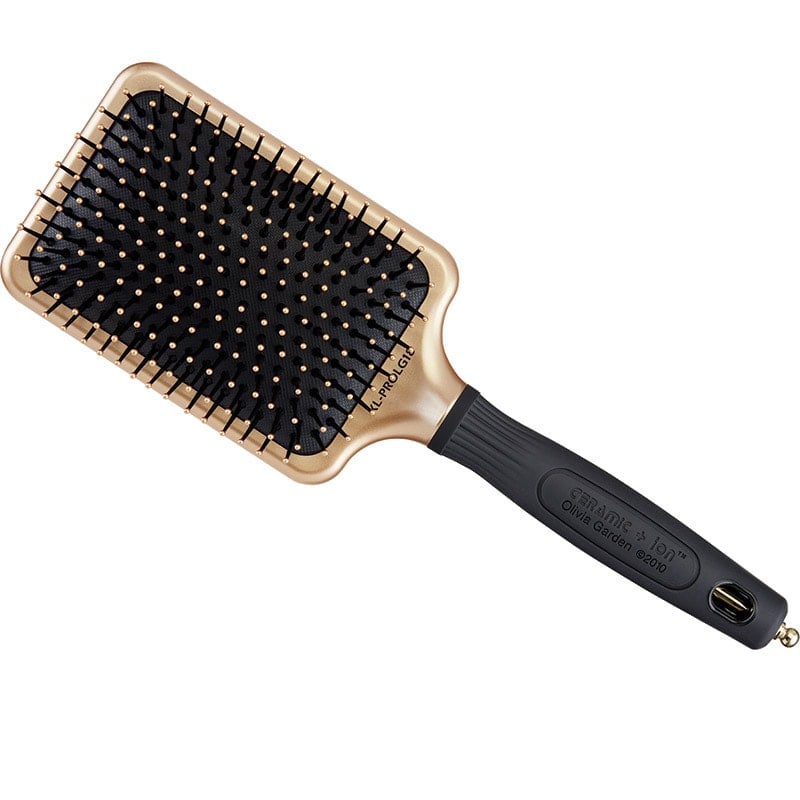 Olivia Garden Ceramic & Ion Thermal Gold Brush Collection Paddle brush