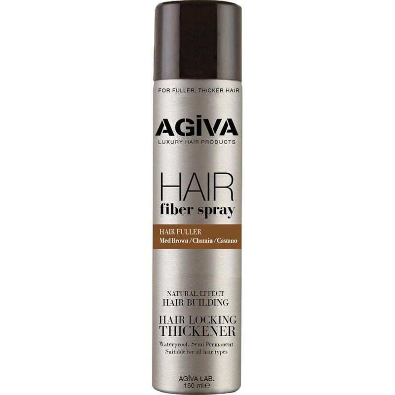 Agiva Hair Fiber Spray with Waterproof Semi-Permanent Color Brown 150ml